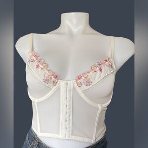 Forever 21 Bustier with Pink and Purple Floral Details